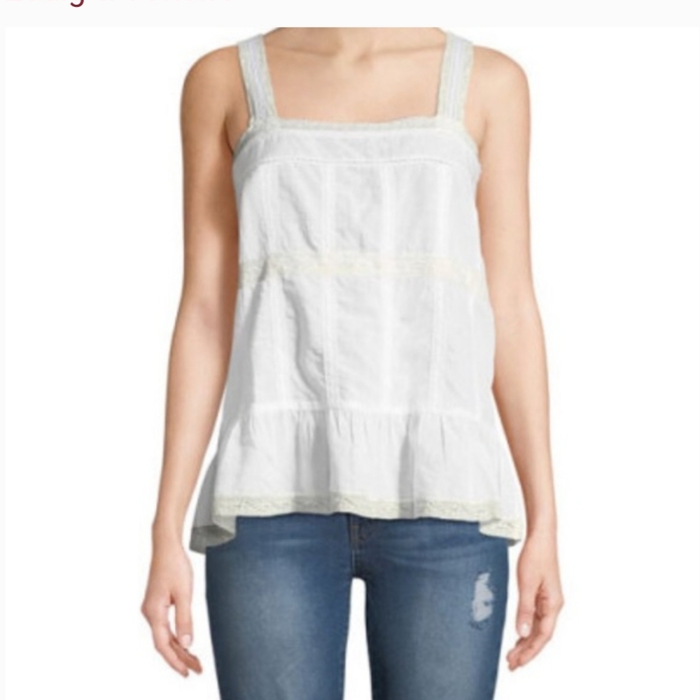 Zadig & Voltaire teacup lace trimmed tank